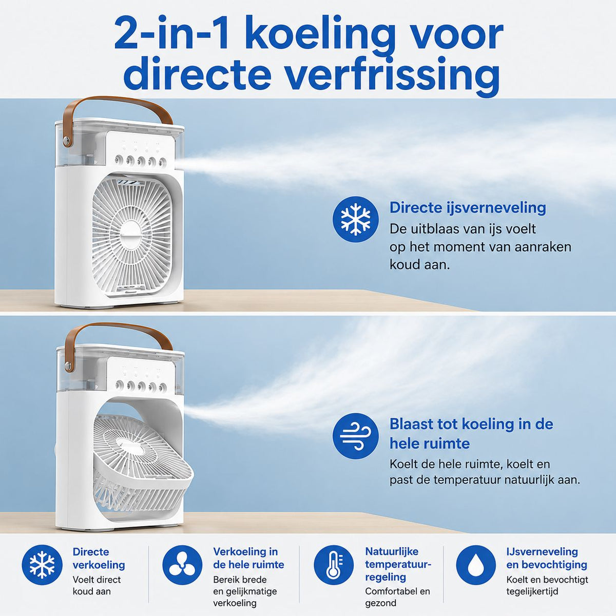 Mini Aircooler | Verkoeling op je bureau in seconden